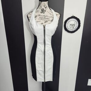 Wilsons Leather Black and White Mini Dress